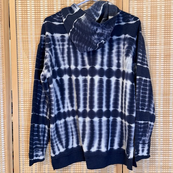 Style & Co Womens M Hoodie Blue Tie Dye Boho Streetwear Skater - Picture 2 of 5